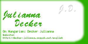 julianna decker business card